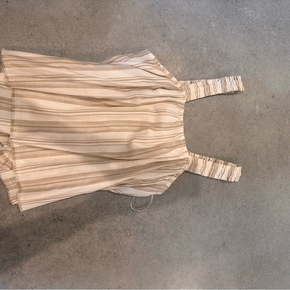 Umgee Beige and White Textured Top